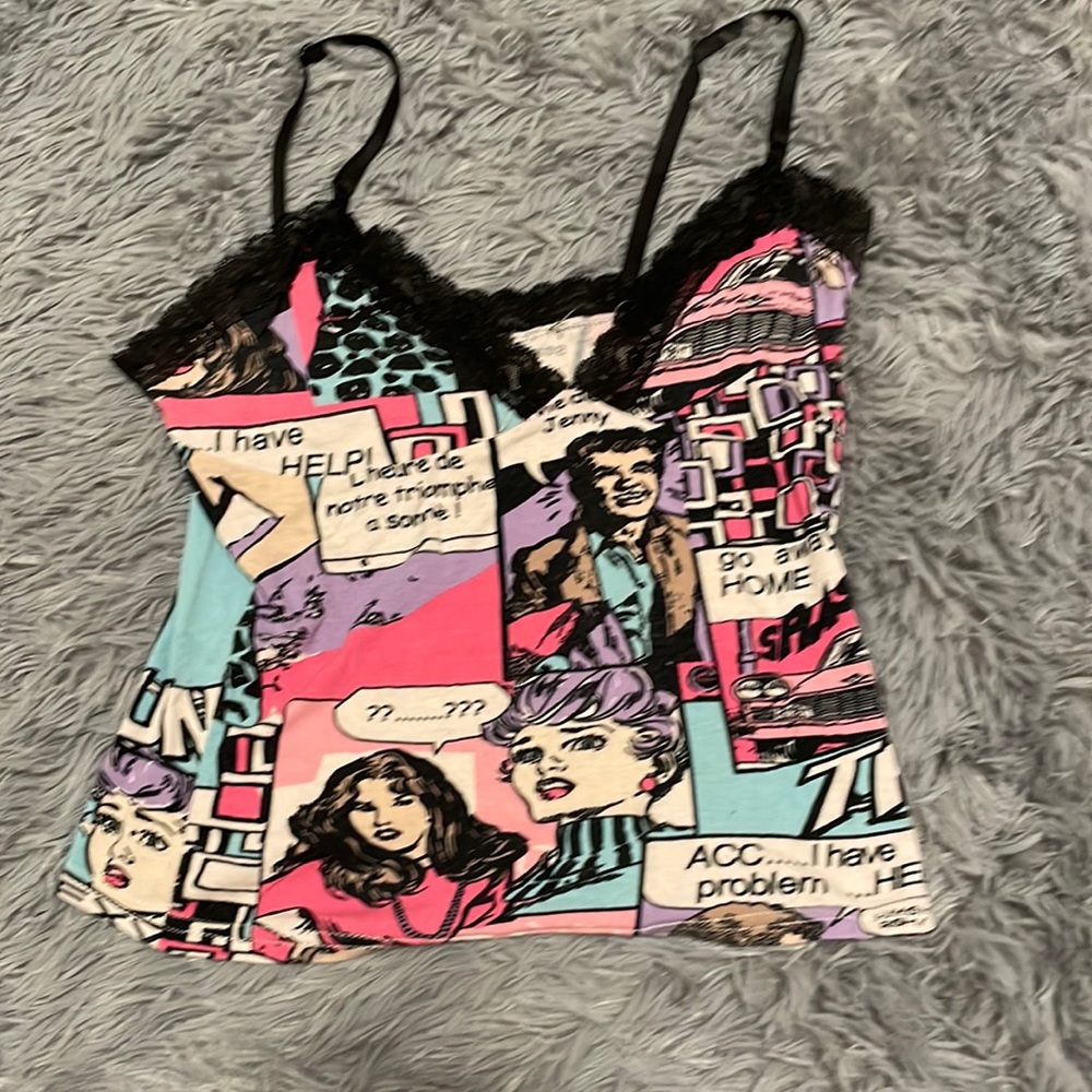 thrifted in new york city, i never wore it, cool comic pictures, size medium
